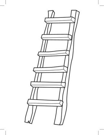 梯子简单画法_梯子简单画法图片