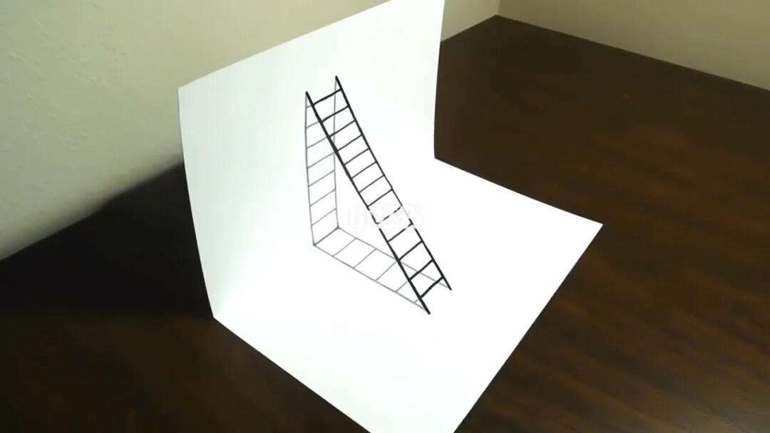 三维立体梯子画法_如何画3d立体梯子