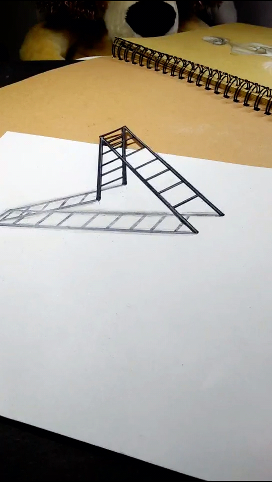 梯子怎么画出立体感_最简单的立体画梯子怎么画 教程