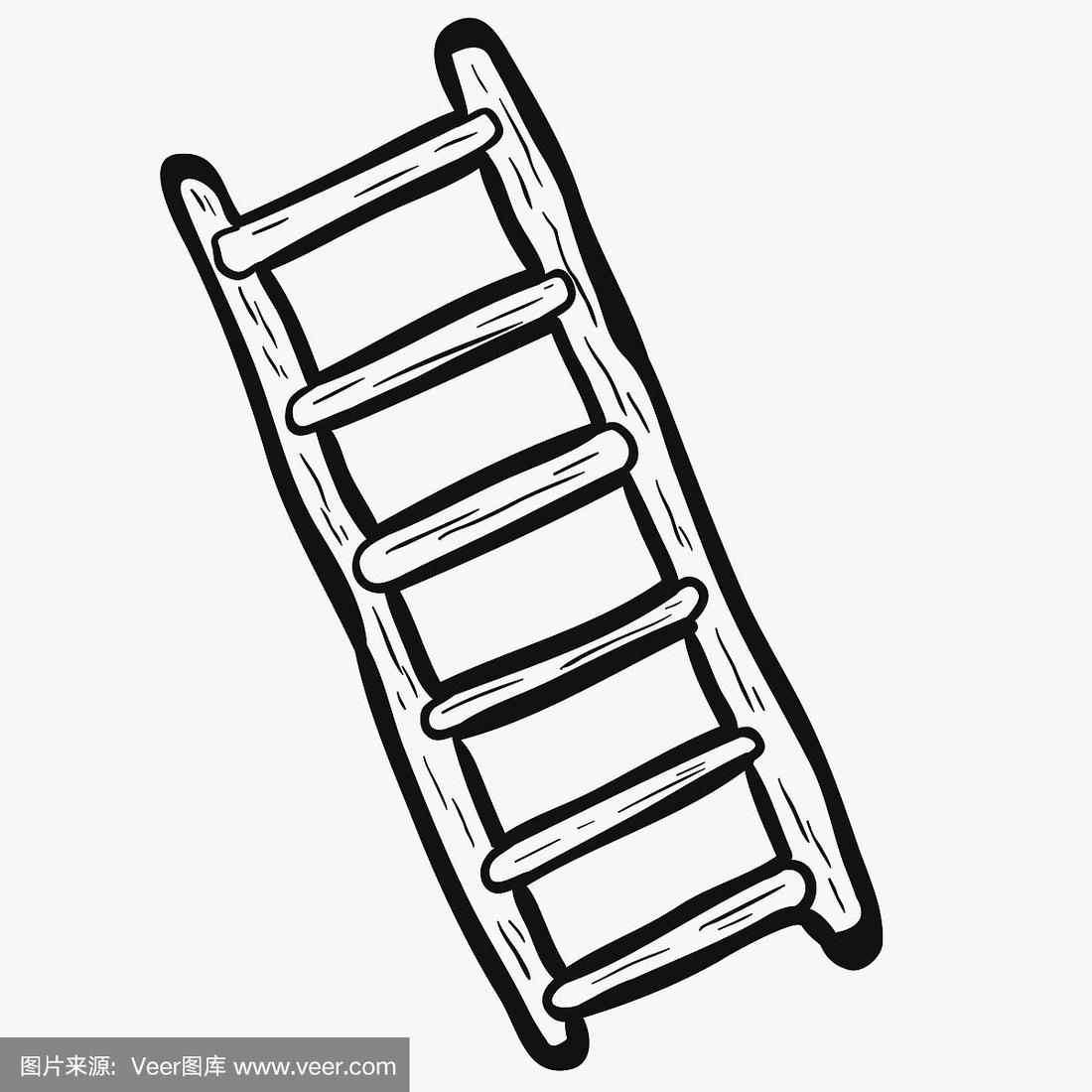 简笔画梯子_梯子简笔画 儿童画