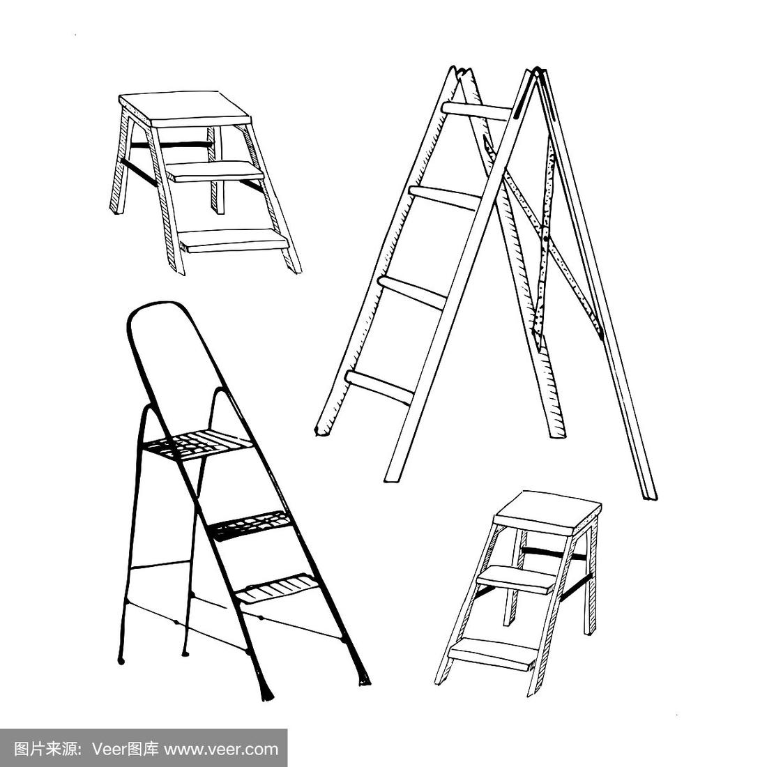 梯子的画法图片简笔画_梯子的画法图片简笔画大全