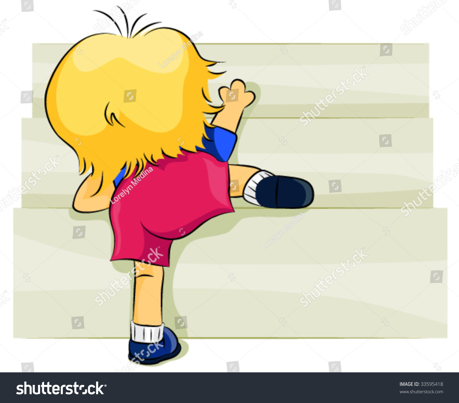 小孩趴梯子卡通图片_小孩爬梯子的视频动画