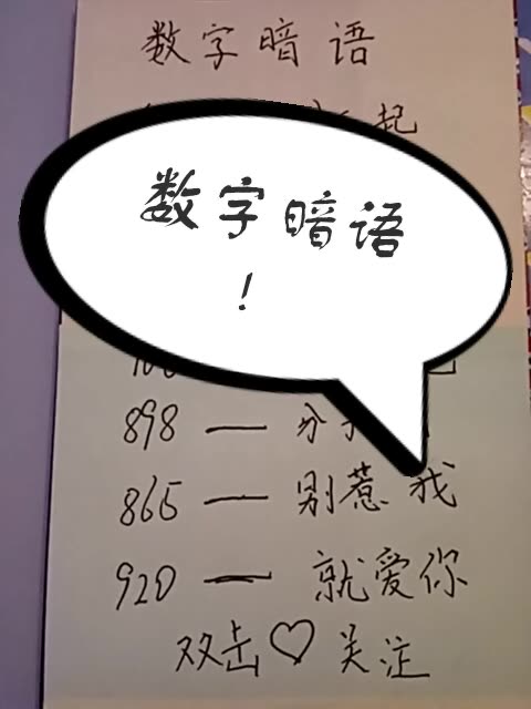六字数字暗语_六字数字暗语大全